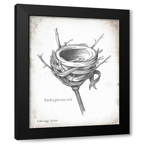 French Bird Nest I Black Modern Wood Framed Art Print with Double Matting by Babbitt, Gwendolyn