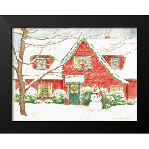 Home for Christmas Black Modern Wood Framed Art Print by Babbitt, Gwendolyn