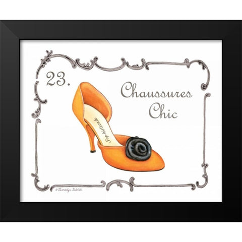 French Fashion V Black Modern Wood Framed Art Print by Babbitt, Gwendolyn