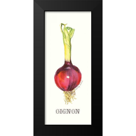 Oignon Black Modern Wood Framed Art Print by Babbitt, Gwendolyn