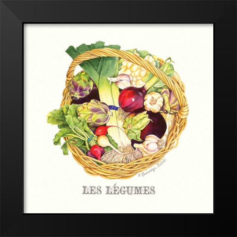 Les Legumes Black Modern Wood Framed Art Print by Babbitt, Gwendolyn