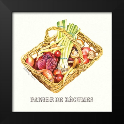 Panier de Legumes Black Modern Wood Framed Art Print by Babbitt, Gwendolyn