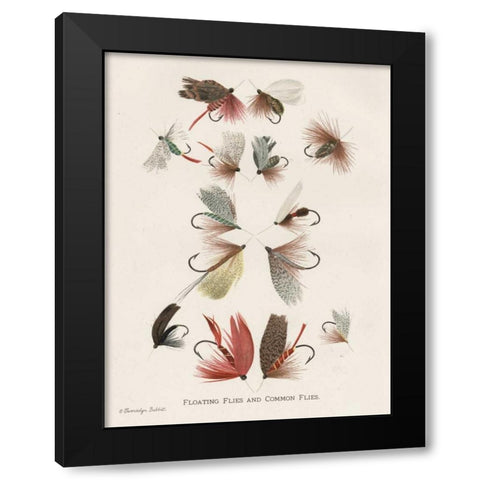 Fishing Flies II Black Modern Wood Framed Art Print with Double Matting by Babbitt, Gwendolyn