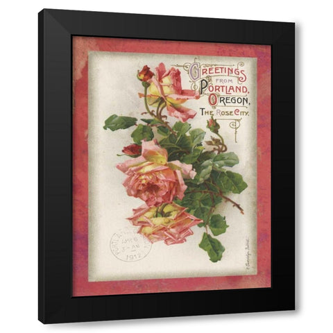 Rose City I Black Modern Wood Framed Art Print with Double Matting by Babbitt, Gwendolyn