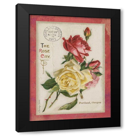 Rose City II Black Modern Wood Framed Art Print with Double Matting by Babbitt, Gwendolyn