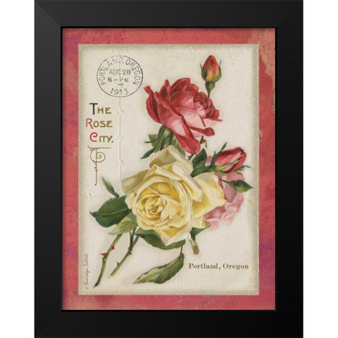 Rose City II Black Modern Wood Framed Art Print by Babbitt, Gwendolyn