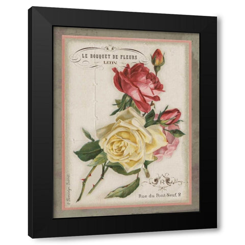French Rose II Black Modern Wood Framed Art Print with Double Matting by Babbitt, Gwendolyn