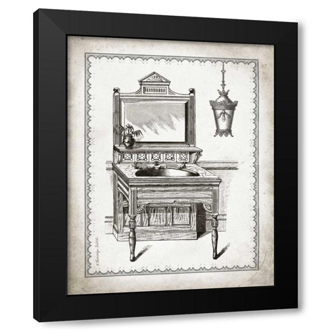 Victorian Sink I Black Modern Wood Framed Art Print with Double Matting by Babbitt, Gwendolyn