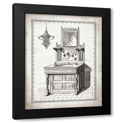 Victorian Sink II Black Modern Wood Framed Art Print with Double Matting by Babbitt, Gwendolyn