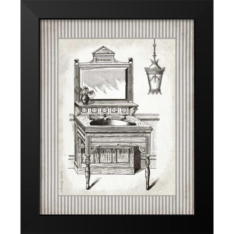 Victorian Sink Stripes I Black Modern Wood Framed Art Print by Babbitt, Gwendolyn