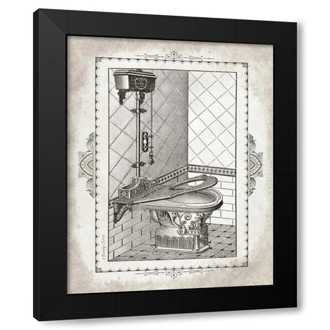 Victorian Toilet II Black Modern Wood Framed Art Print with Double Matting by Babbitt, Gwendolyn