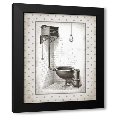 Water Closet I Black Modern Wood Framed Art Print with Double Matting by Babbitt, Gwendolyn