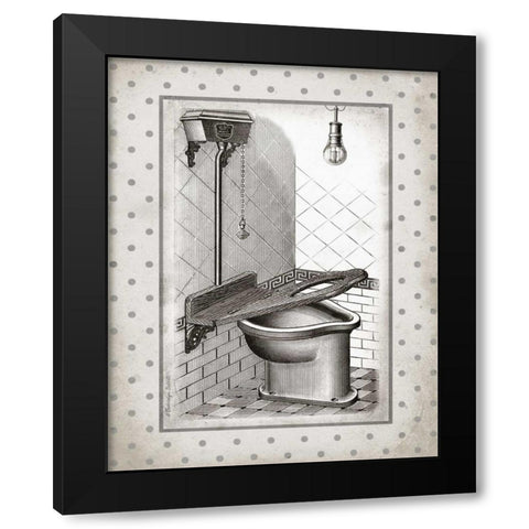 Water Closet II Black Modern Wood Framed Art Print with Double Matting by Babbitt, Gwendolyn