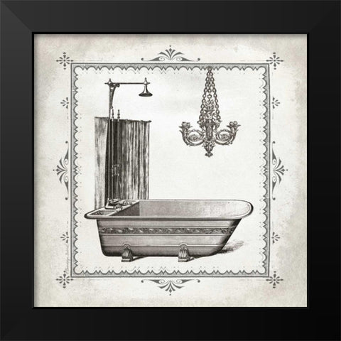 Tub and Chandelier I Black Modern Wood Framed Art Print by Babbitt, Gwendolyn