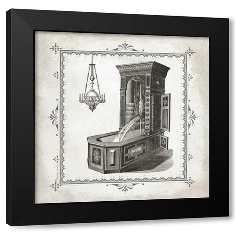 Tub and Chandelier IV Black Modern Wood Framed Art Print by Babbitt, Gwendolyn