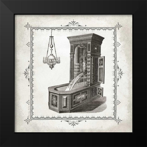 Tub and Chandelier IV Black Modern Wood Framed Art Print by Babbitt, Gwendolyn