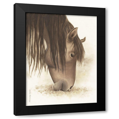 Lovely Brown Horse Black Modern Wood Framed Art Print with Double Matting by Babbitt, Gwendolyn
