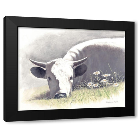 Sweet Bull Black Modern Wood Framed Art Print by Babbitt, Gwendolyn