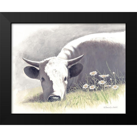 Sweet Bull Black Modern Wood Framed Art Print by Babbitt, Gwendolyn