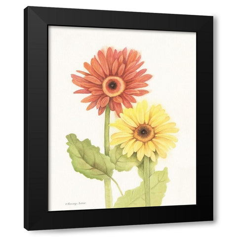 Happy Flowers I Black Modern Wood Framed Art Print by Babbitt, Gwendolyn