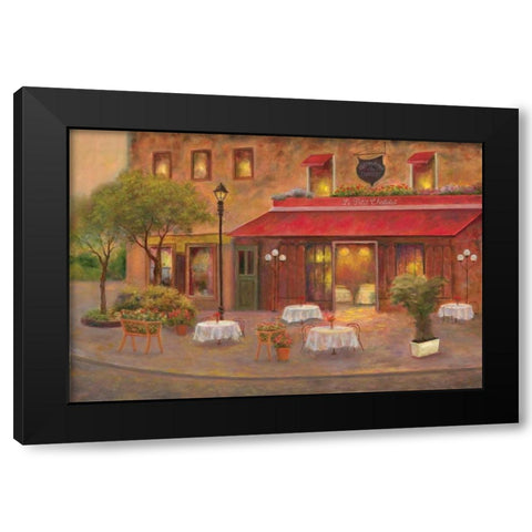 Dining in Paris II Black Modern Wood Framed Art Print by Bailey, Carol