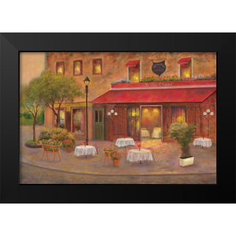 Dining in Paris II Black Modern Wood Framed Art Print by Bailey, Carol
