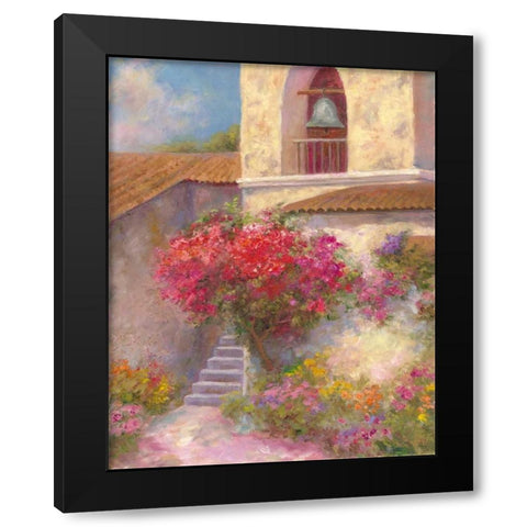 Mission Bell Black Modern Wood Framed Art Print with Double Matting by Bailey, Carol