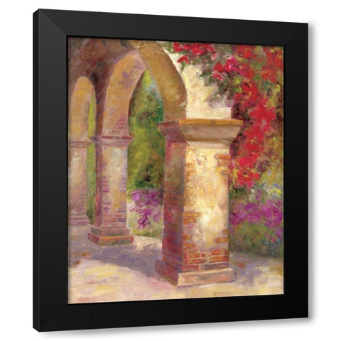 Pillar Adorned Black Modern Wood Framed Art Print by Bailey, Carol