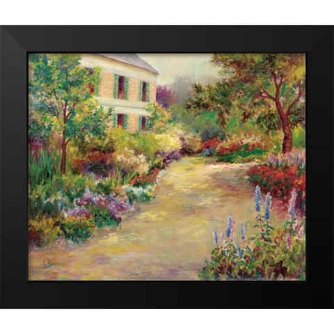 Monets House Black Modern Wood Framed Art Print by Bailey, Carol