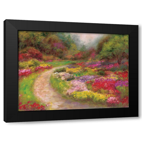 Butchart Gardens Black Modern Wood Framed Art Print with Double Matting by Bailey, Carol