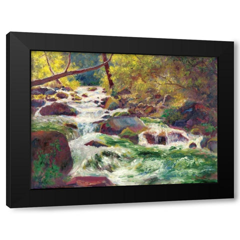 Mountain Stream Black Modern Wood Framed Art Print with Double Matting by Bailey, Carol