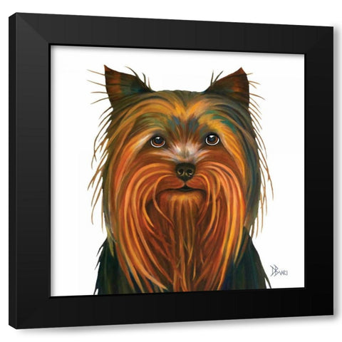 Yorkie Black Modern Wood Framed Art Print by Bucci, Debra