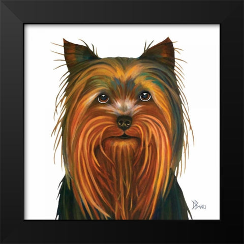 Yorkie Black Modern Wood Framed Art Print by Bucci, Debra