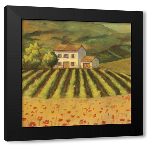 Tuscan Landscape I Black Modern Wood Framed Art Print with Double Matting by Belamar, Ella