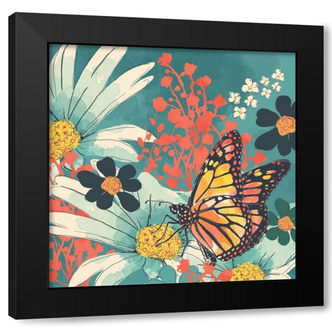 Monarch II Black Modern Wood Framed Art Print with Double Matting by Berrenson, Sara