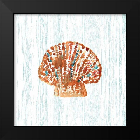 Beachcomber On Blue II Black Modern Wood Framed Art Print by Berrenson, Sara