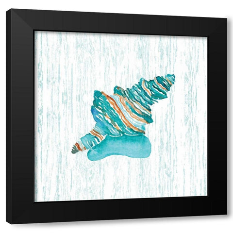 Beachcomber On Blue III Black Modern Wood Framed Art Print with Double Matting by Berrenson, Sara