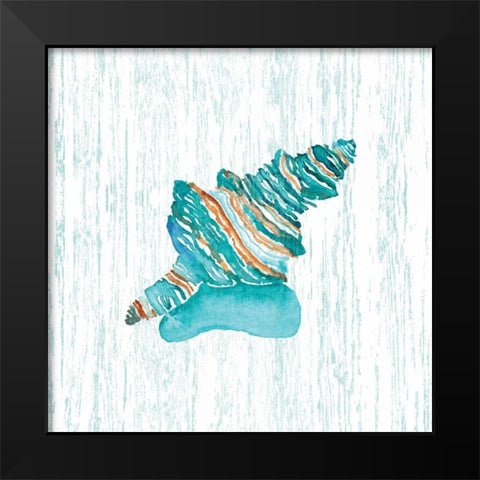 Beachcomber On Blue III Black Modern Wood Framed Art Print by Berrenson, Sara