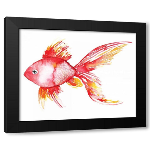 Deep Sea Coral Fish Black Modern Wood Framed Art Print with Double Matting by Berrenson, Sara