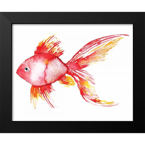 Deep Sea Coral Fish Black Modern Wood Framed Art Print by Berrenson, Sara