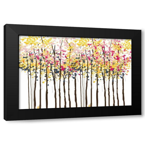 Autumn Woods Black Modern Wood Framed Art Print by Berrenson, Sara