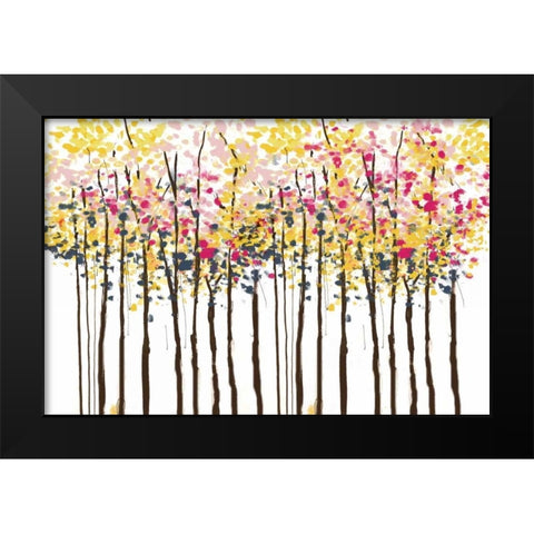 Autumn Woods Black Modern Wood Framed Art Print by Berrenson, Sara
