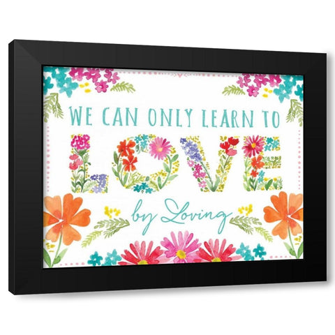 Love Black Modern Wood Framed Art Print with Double Matting by Berrenson, Sara