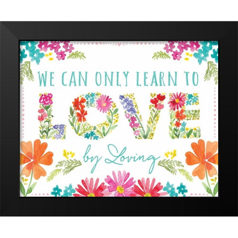Love Black Modern Wood Framed Art Print by Berrenson, Sara