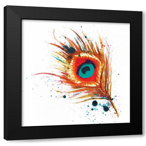 Feathers I Black Modern Wood Framed Art Print by Berrenson, Sara