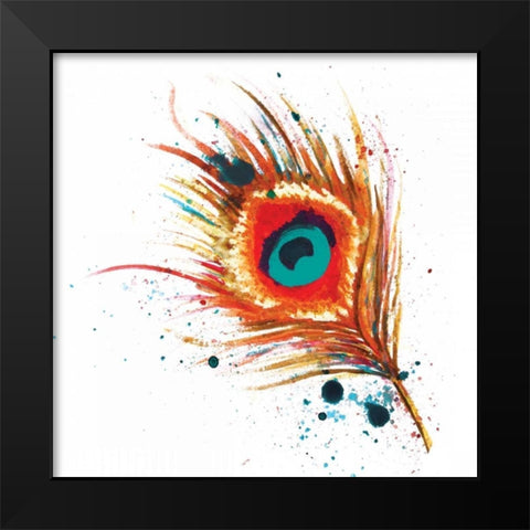 Feathers I Black Modern Wood Framed Art Print by Berrenson, Sara