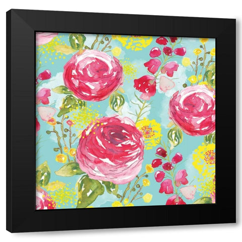 Spring Fling Medley I Black Modern Wood Framed Art Print with Double Matting by Berrenson, Sara