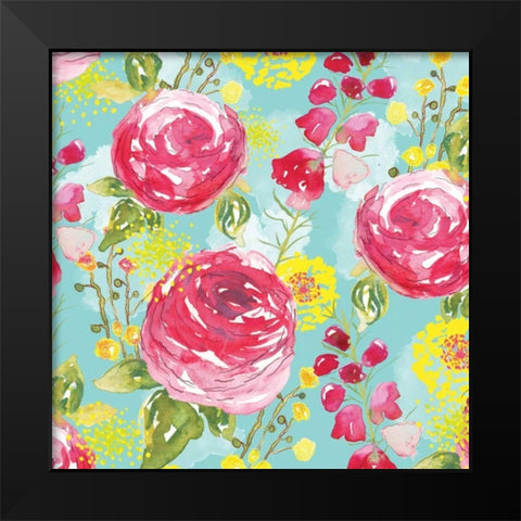 Spring Fling Medley I Black Modern Wood Framed Art Print by Berrenson, Sara