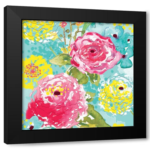 Spring Fling Medley II Black Modern Wood Framed Art Print with Double Matting by Berrenson, Sara