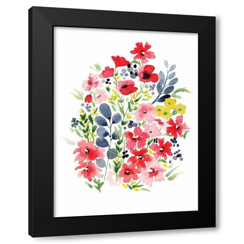 Spring Blooms I Black Modern Wood Framed Art Print with Double Matting by Berrenson, Sara